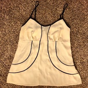Off-White & Black Camisole
